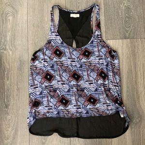 Tank top with sheer cutout back